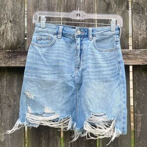 Hollister Ultra‎ High Rise Denim Mini Skirt | 0